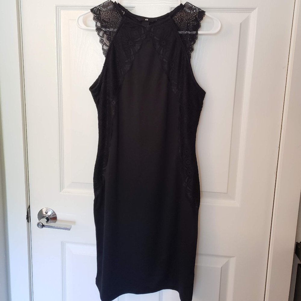H&M Black Sleeveless Sheath Dress